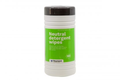 Canister of neutral detergent wipes